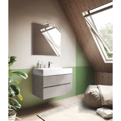 Mobile da Bagno sospeso in laminato Up & Down 12 di Puntotre