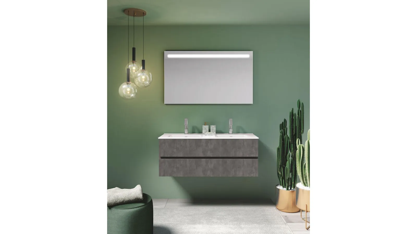 Mobile da Bagno sospeso in laminato Up & Down 06 di Puntotre