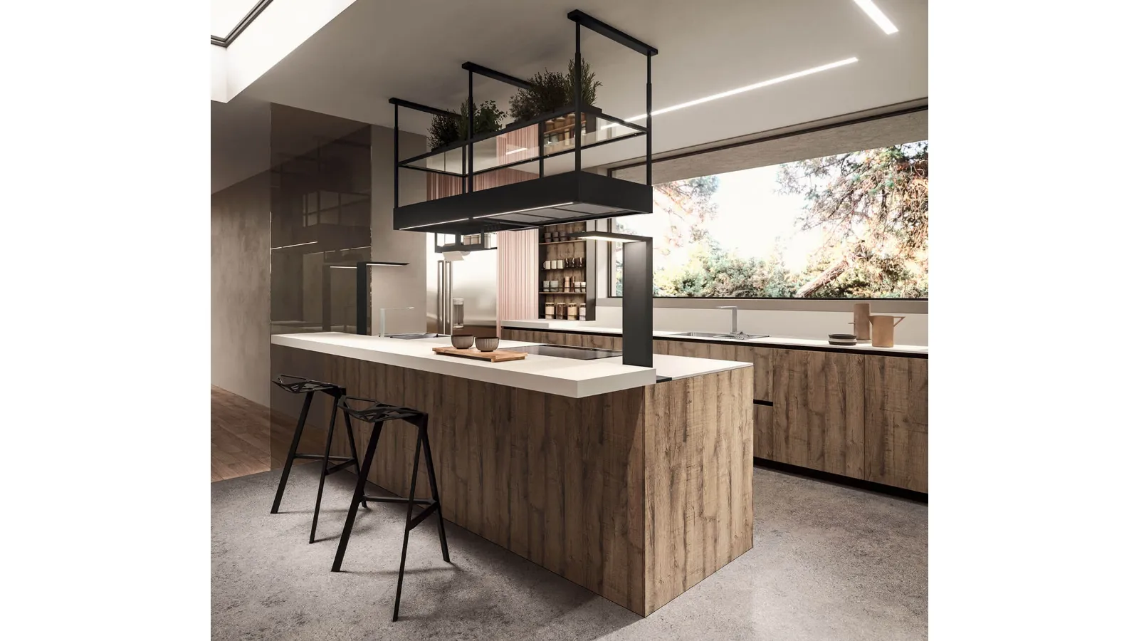 Cucina Design con penisola Ak Project 10 di Arrital