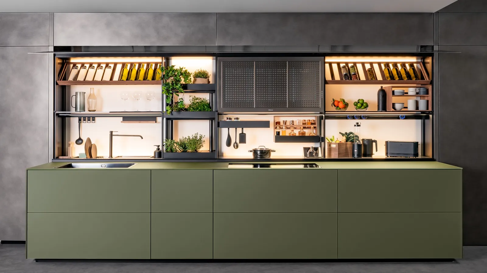 Cucina Design Artematica Vitrum con New Logica di Valcucine