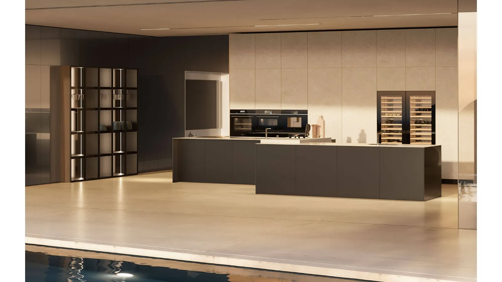 Cucina Design Aspen con isola di Doimo Cucine