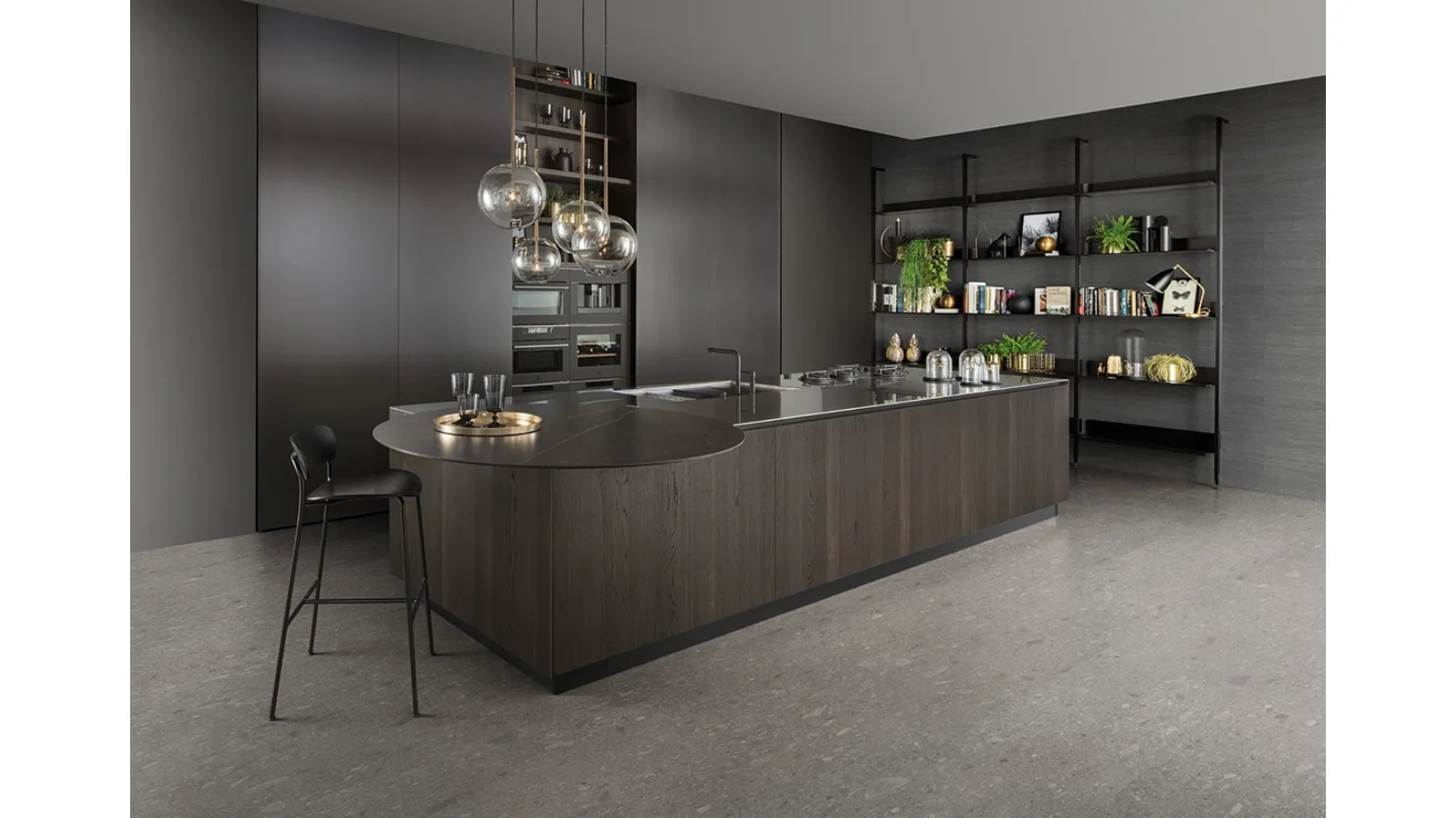 Cucina Design con isola D12 002 di Doimo Cucine