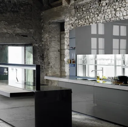 Cucina Design Genius Loci Vitrum Lucido Terra di Valcucine