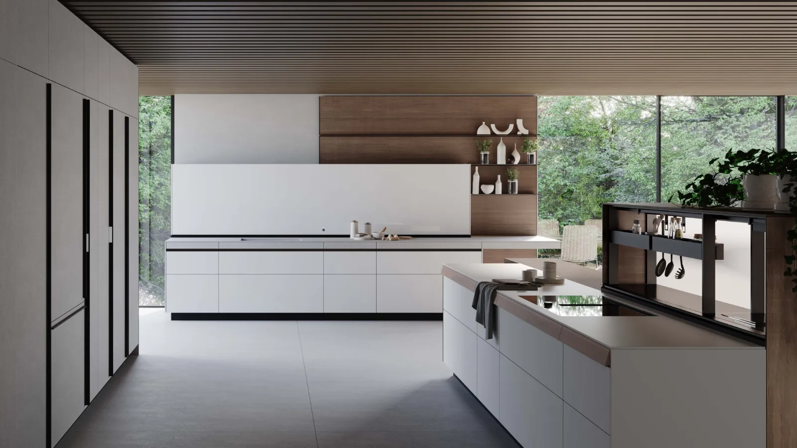 Cucina Design Genius Loci Vitrum Opaco Bianco Nuvola di Valcucine