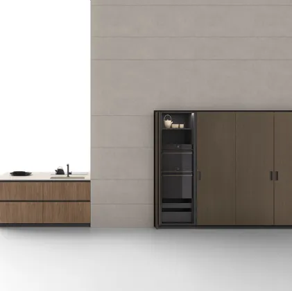 Cucina Moderna con penisola Ante Rientranti 03 di Valdesign