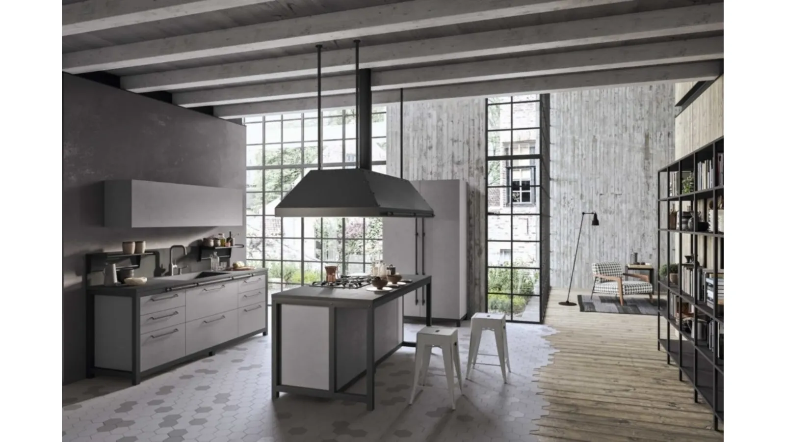 Cucina Moderna con isola Fly Evo 10 di Ar-Tre