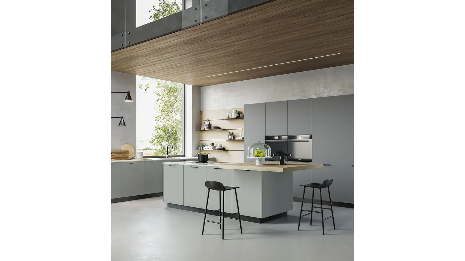 Cucina Moderna con isola D20 003 di Doimo Cucine