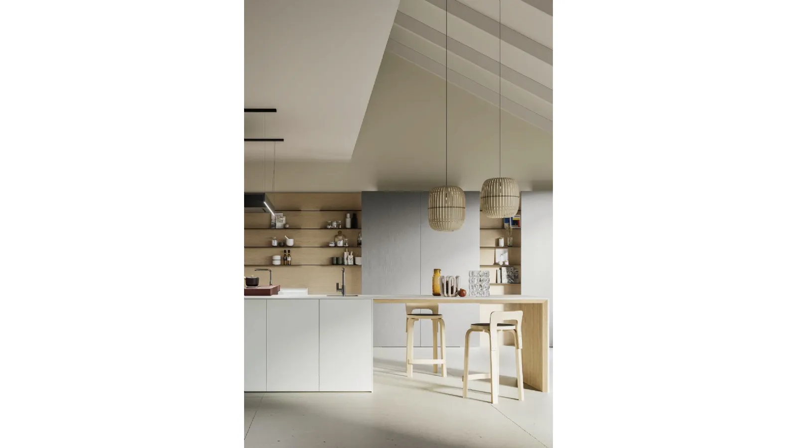 Cucina Moderna con penisola D23 KS 002 di Doimo Cucine