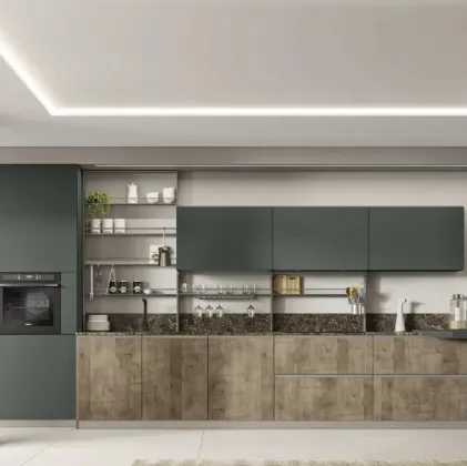 Cucina Moderna con penisola Loft 2|2 10 in Table Light e laccato di Arrex