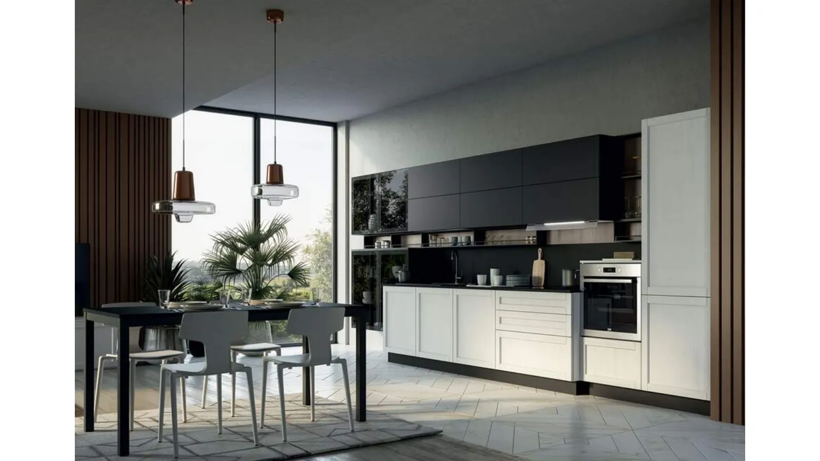 Cucina Moderna lineare Noah Composizione 05 di Prima Cucine