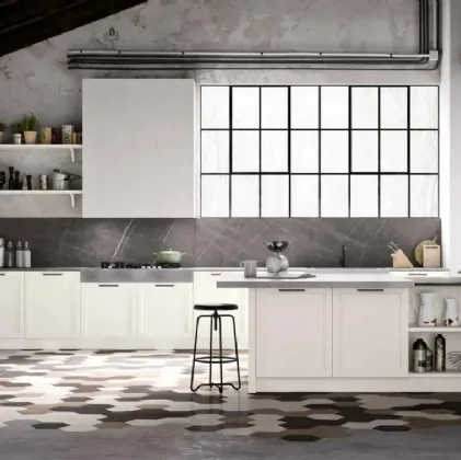 Cucina Moderna angolare con penisola Frame Charme 11 di Nova Cucina