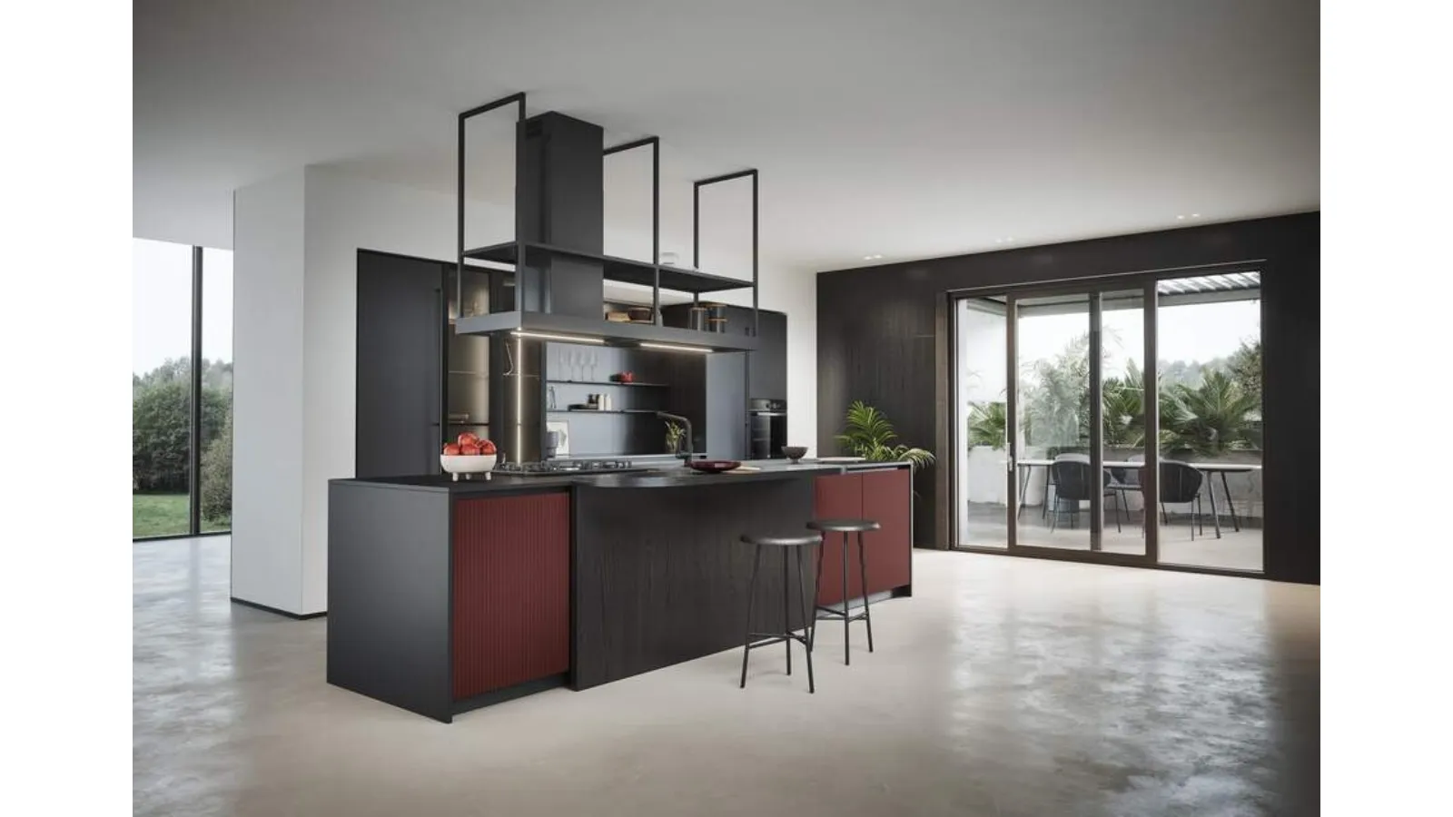 Cucina Moderna con isola Domino Composizione 03 di Prima Cucine