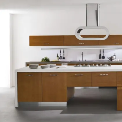 Cucina Moderna con isola Sistema Legno Atene di Ar-Tre