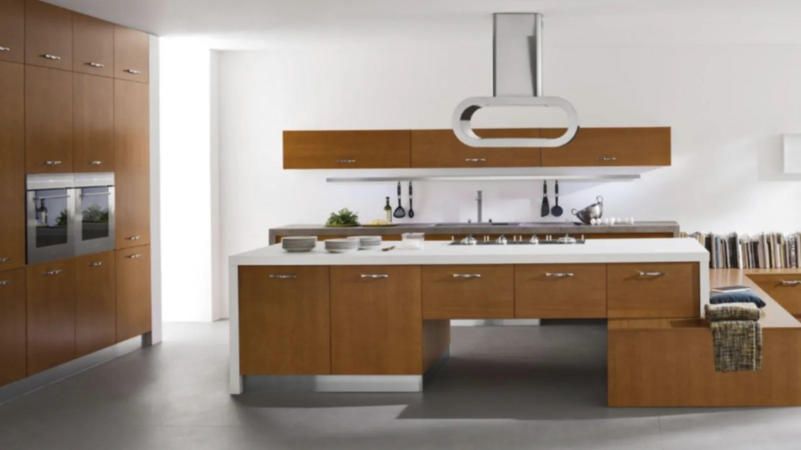 Cucina Moderna con isola Sistema Legno Atene di Ar-Tre